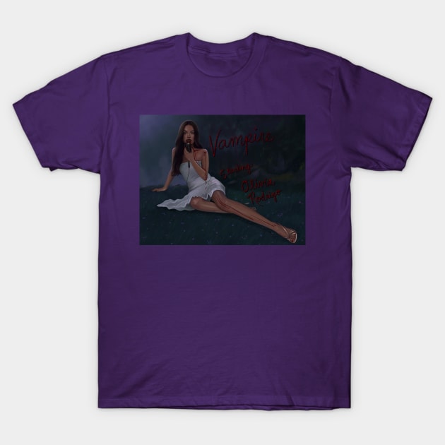 Olivia Vampire T-Shirt by thelamehuman